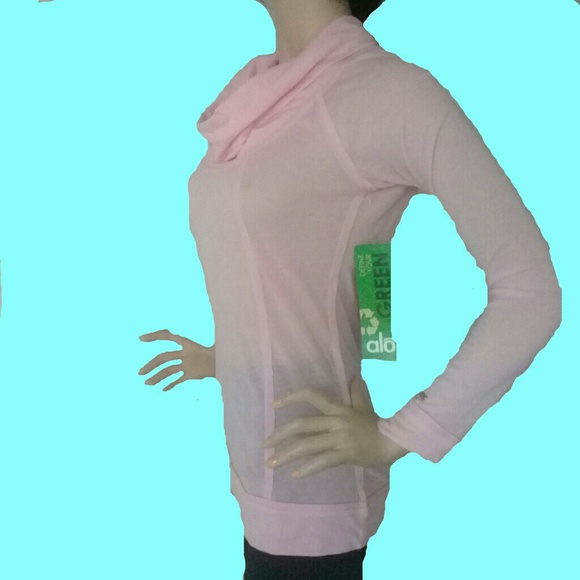 ALO T - SHIRT LONG SLEEVES PINK COLOR ALO BAMBOO M - Picture 6 of 8